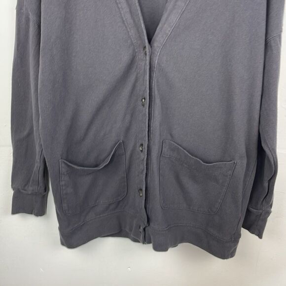 MADEWELL DARK GREY ORGANIC COTTON PATCH POCKETS CARDIGAN TOP Sz XXS - Picture 5 of 14
